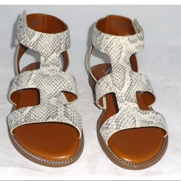 NEW Franco Sarto Women Genevia Gladiator Snakeskin Print Strappy Sandals 7.5M - Picture 1 of 10